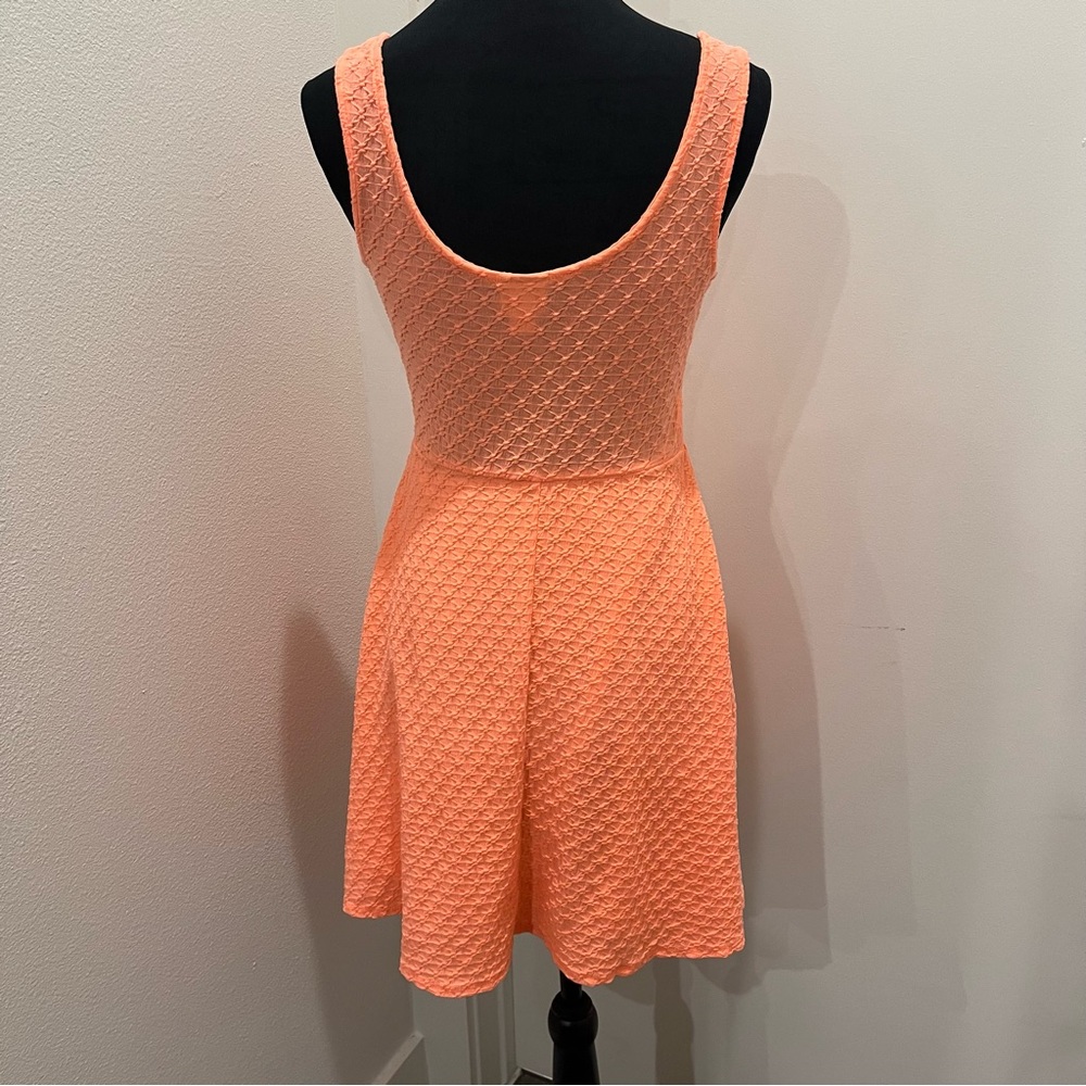 Skater Dress, bright pink/orange, sleeveless, Y2K - Picture 3 of 4